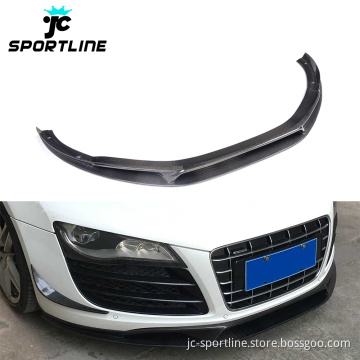 Carbon Fiber Front Bumper Lip Skirt for Audi R8 V8/V10 GT Spyder Convertible (2008-2015)